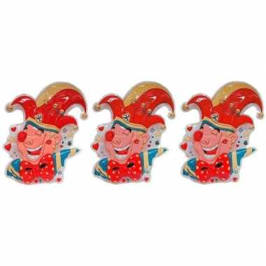 3x prins carnaval wanddecoratiecarnavalskleding