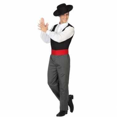Carnaval/feest spaanse flamenco dansers verkleedoutfit voor herencarn