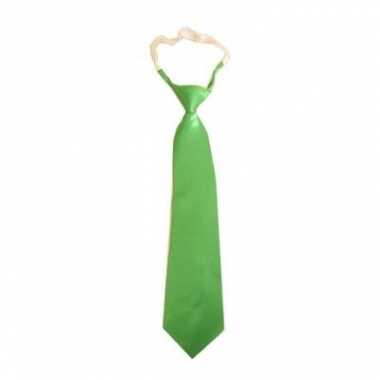 Carnaval/feest stropdas lime groen 40 cm voor volwassenencarnavalskle