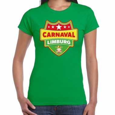 Carnaval verkleed t-shirt limburg groen voor damescarnavalskleding