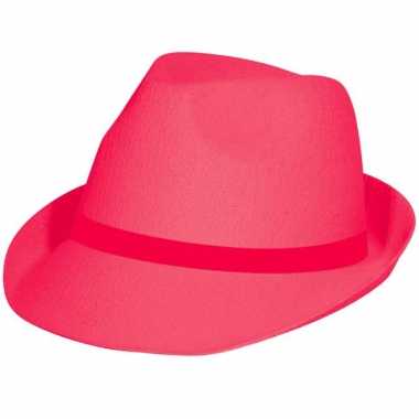 Feest tribly hoed fuchsia rozecarnavalskleding