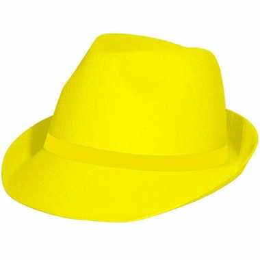 Feesthoedje tribly neon geelcarnavalskleding