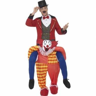 Instapkostuum circus clown voor volwassenencarnavalskleding