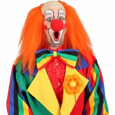 Oranje clown pruikcarnavalskleding