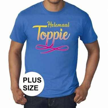 Toppers - grote maten helemaal toppie t-shirt blauw herencarnavalskle
