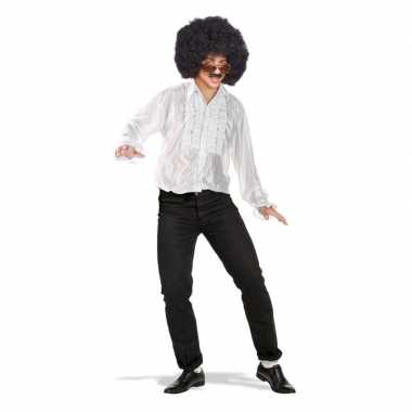 Toppers - wit disco verkleed shirt met rouchescarnavalskleding