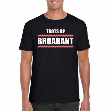 Trots op broabant heren t-shirt zwartcarnavalskleding
