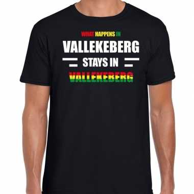 Valkenburg/vallekeberg carnaval outfit / t- shirt zwart herencarnaval