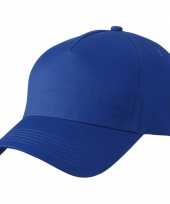 5 panel baseball petjes kobalt blauw carnavalskleding
