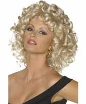 Blonde sandy grease pruik voor dames carnavalskleding