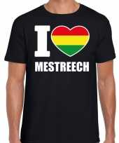 Carnaval i love mestreech t-shirt zwart voor heren carnavalskleding