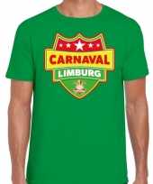 Carnaval verkleed t-shirt limburg groen voor heren carnavalskleding
