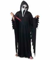Carnavalskleding scream scary movie skelet moordenaars cape met capuchon voor kinderen carnavalskleding