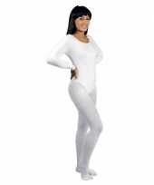 Carnavalskleding witte body met lange mouwen voor dames carnavalskleding 10059021