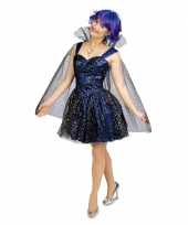 Donkerblauw sterrenjurkje carnavalskleding