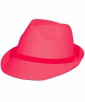 Feest tribly hoed fuchsia roze carnavalskleding