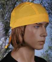 Gele bandana voor dames en heren uni 1 carnavalskleding