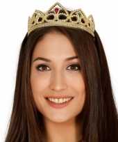 Gouden kroontje voor prinsessen carnavalskleding