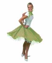 Rock n roll rok groen carnavalskleding