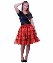 Rode 5 laags petticoat voor dames carnavalskleding