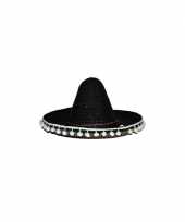 Verkleed sombrero zwart 60 cm mexico voor volwassenen carnavalskleding