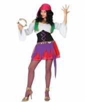 Verkleedkleding zigeunerin kostuum voor dames 3 delig carnavalskleding
