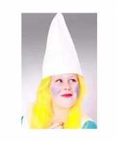 Witte puntmuts voor volwassenen carnavalskleding