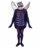 Zwarte vliegen outfit voor volwassenen carnavalskleding